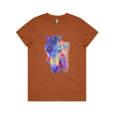 Phisher Park - Coloured Horse - Ladies T-Shirt Thumbnail